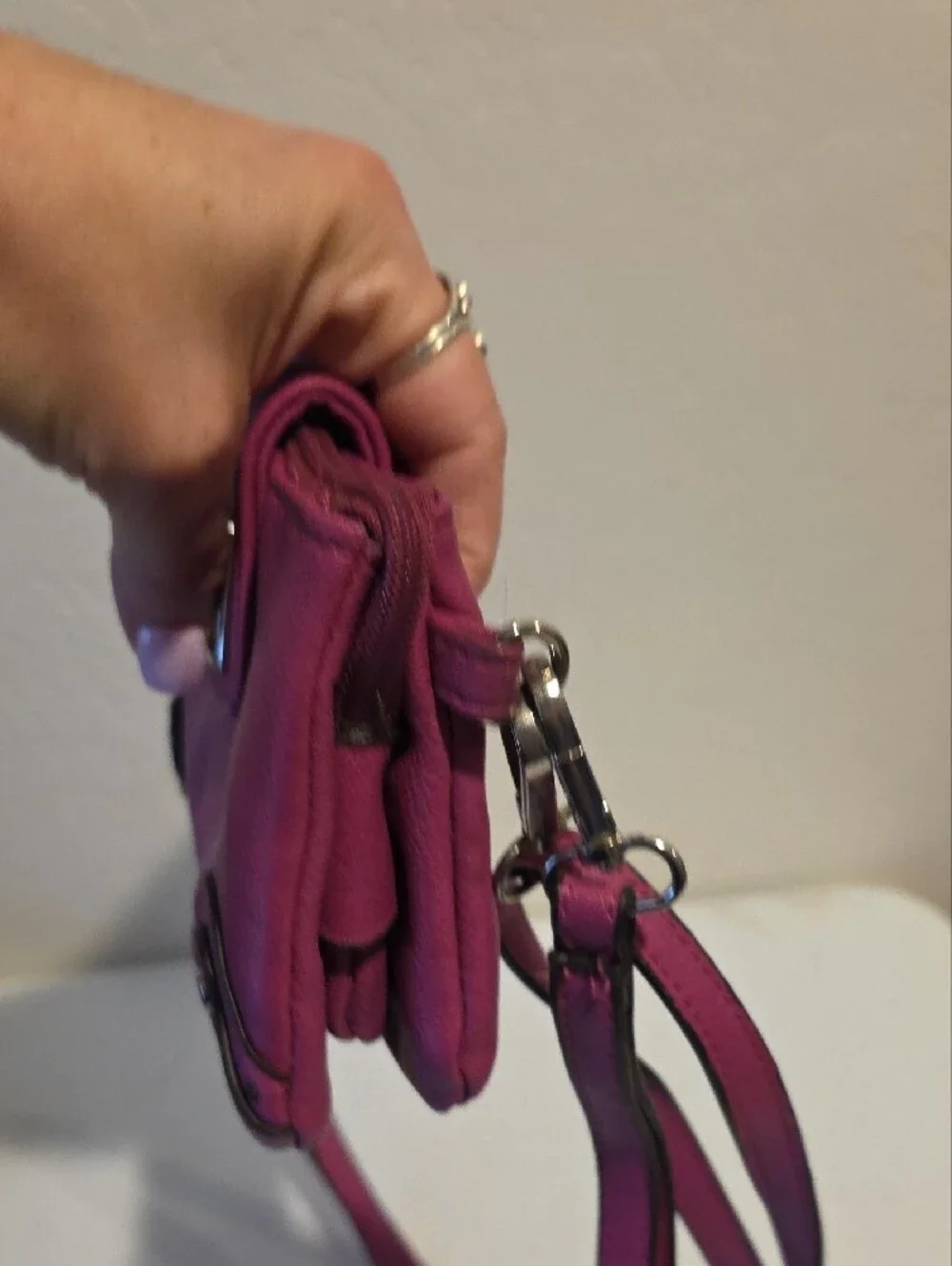 Nicole by Nicole Miller Bright Pink Crossbody Bag